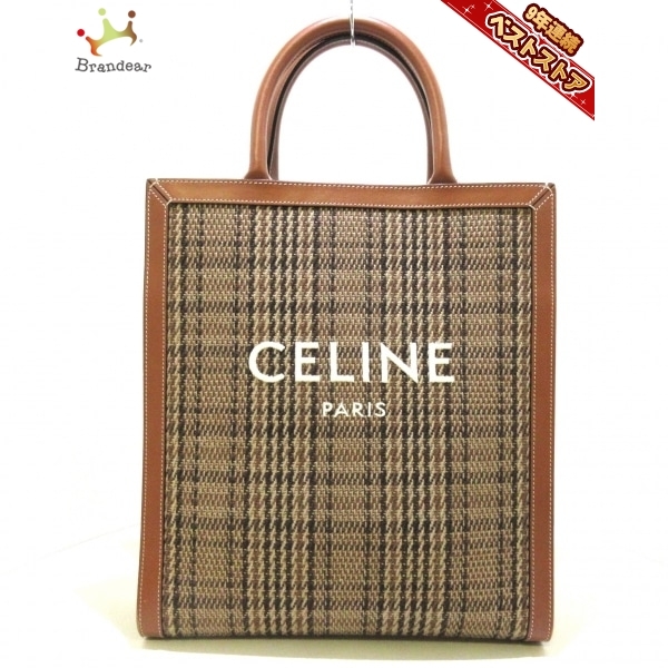 セリーヌ CELINE トートバッグ スモール バーティカル カバ ツイード