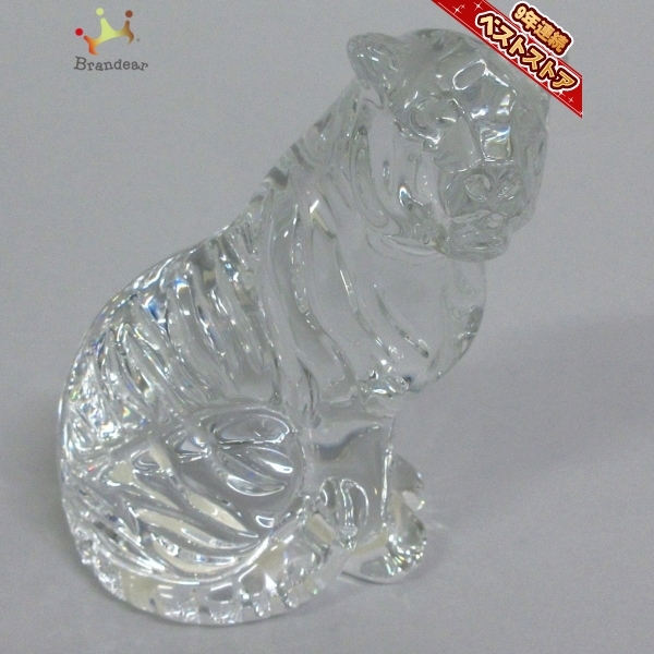 バカラ Baccarat - クリスタルガラス クリア 置物/トラ/干支 美品 小物の画像1