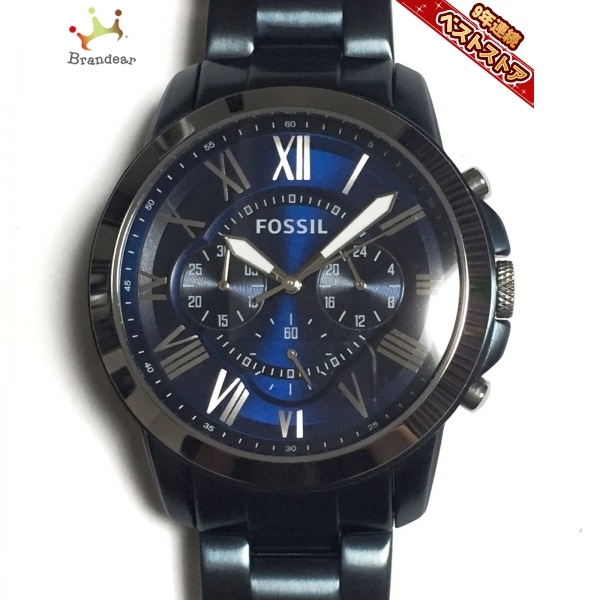 FOSSIL(フォッシル) 腕時計 - FS5230 メンズ クロノグラフ ダークネイビー