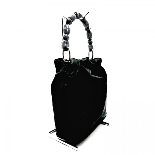 ディオール/クリスチャンディオール DIOR/ChristianDior ハンドバッグ マリスパール ナイロン×プラスチック 黒×ライトグレー バッグ - 1