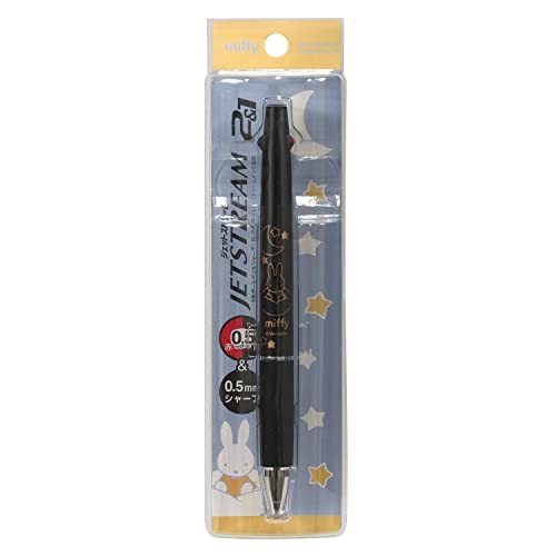 【即決】◆miffy（ミッフィー） ジェットストリーム2＆1◆ボールペン0.5mm［黒・赤］+シャープペン［0.5ｍｍ］// EB292BK（ブラック）_画像2