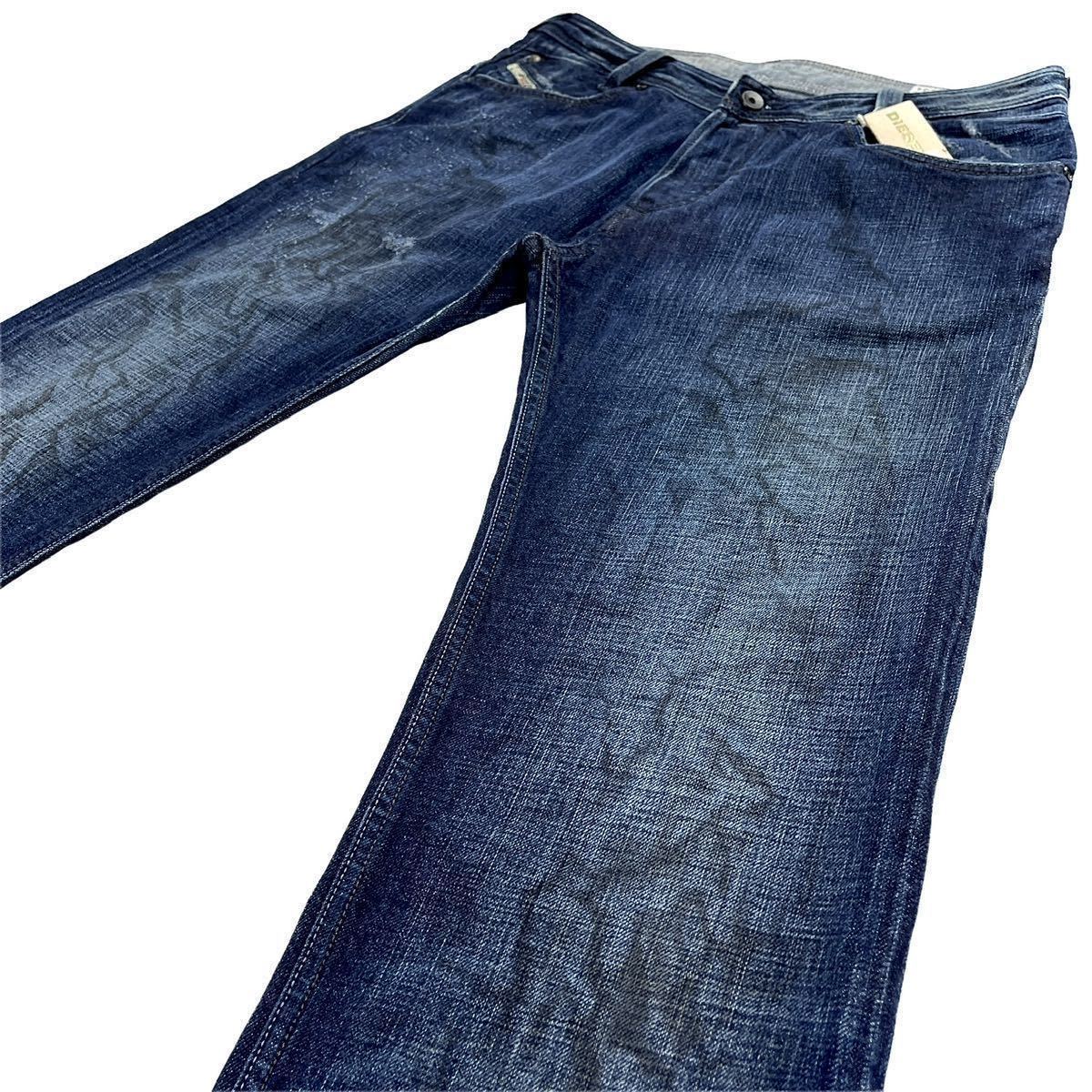新品 DIESEL ディーゼル デニム バックポケット ジップ 新品 DIESEL ディーゼル デニム バックポケット ジップ
