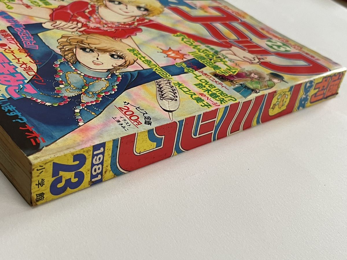週刊少女コミック 1981年 巻頭カラー 川原由美子 第2回 陽あたり良好 