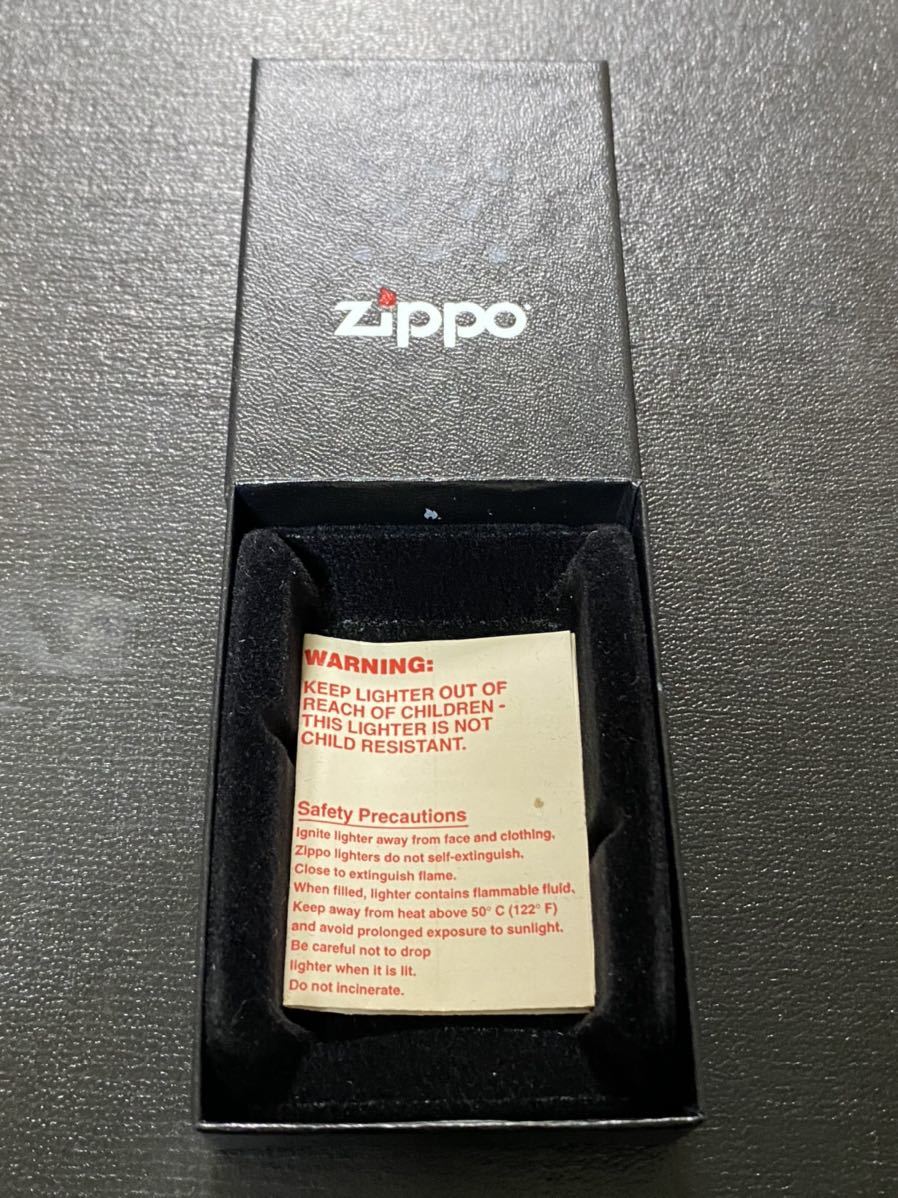 zippo ドライフライ 筆記体 前面加工 希少モデル ヴィンテージ 1997年製 DRY FLY シルバーインナー 1997年製 ケース 保証書付き