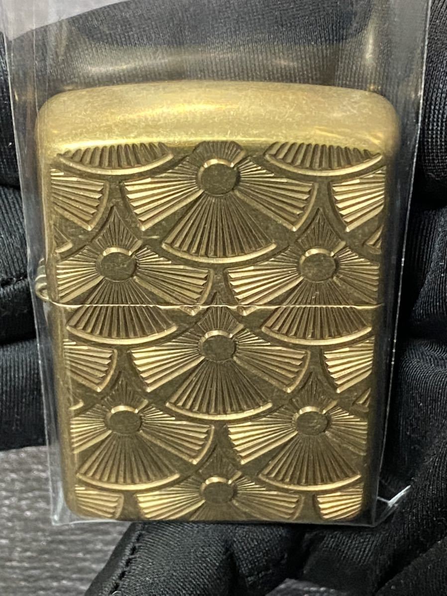 zippo ゴールド アーマー 前面刻印 特殊加工 希少モデル センターロゴ 2014年製 GOLD Armor Case ゴールドインナー  2014年製