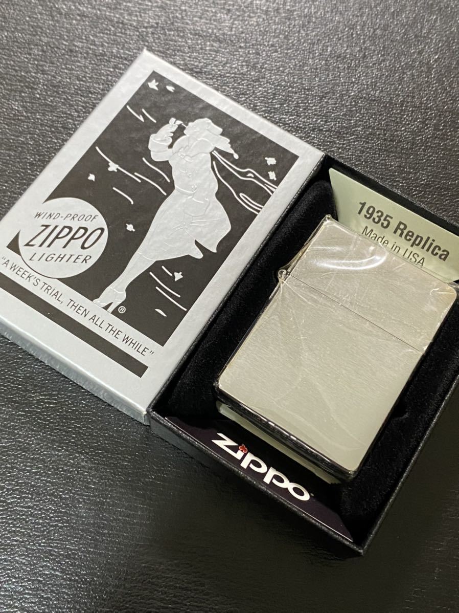 zippo シルバー 1935レプリカ 外ヒンジ 希少モデル 2007年製-