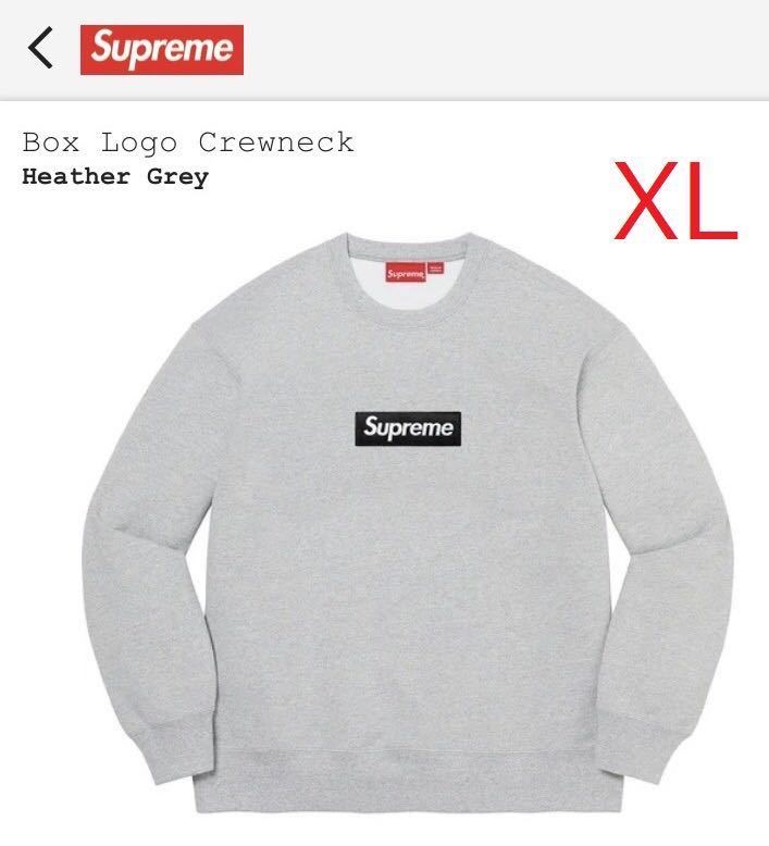 Supreme Box Logo Crewneck Sweatshirt Heather Grey / XL
