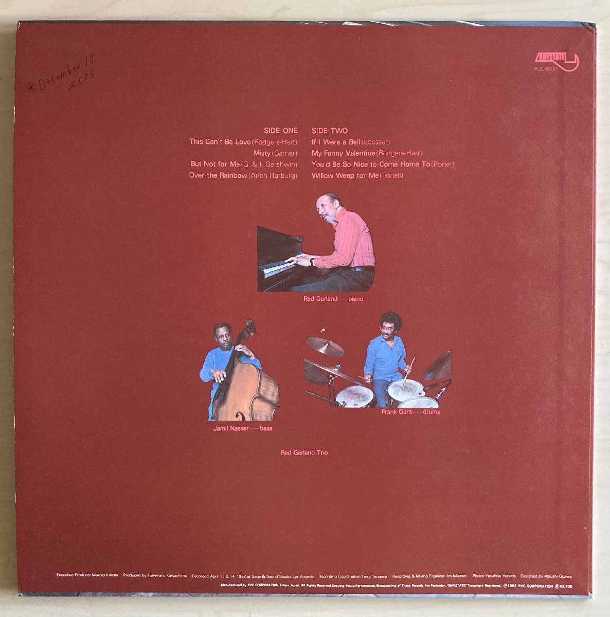 LPA21458 レッド・ガーランド RED GARLAND / ミスティ・レッド 国内盤LP 盤良好_画像2