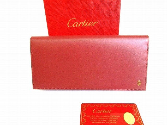 【未使用保管品】 カルティエ Cartier パシャ ドゥ カルティエ カーフレザー インターナショナル ワレット 2つ折り 長財布