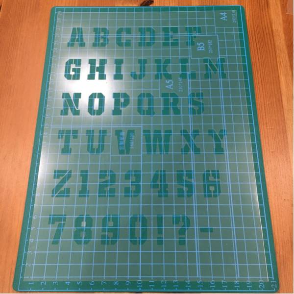 No.30 stencil seat alphabet figure Old school character font man front stencil plate 