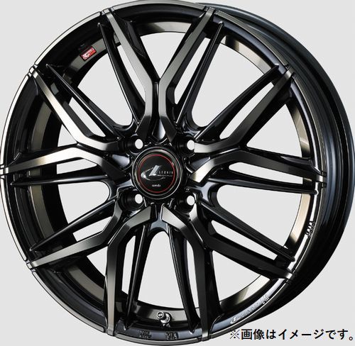 個人宅発送可能 ウエッズ Weds 17X6.5J +42 4穴 PCD100 PBMC / TI ホイール 1本 LEONIS LM レオニス エルエム (40799)_画像1