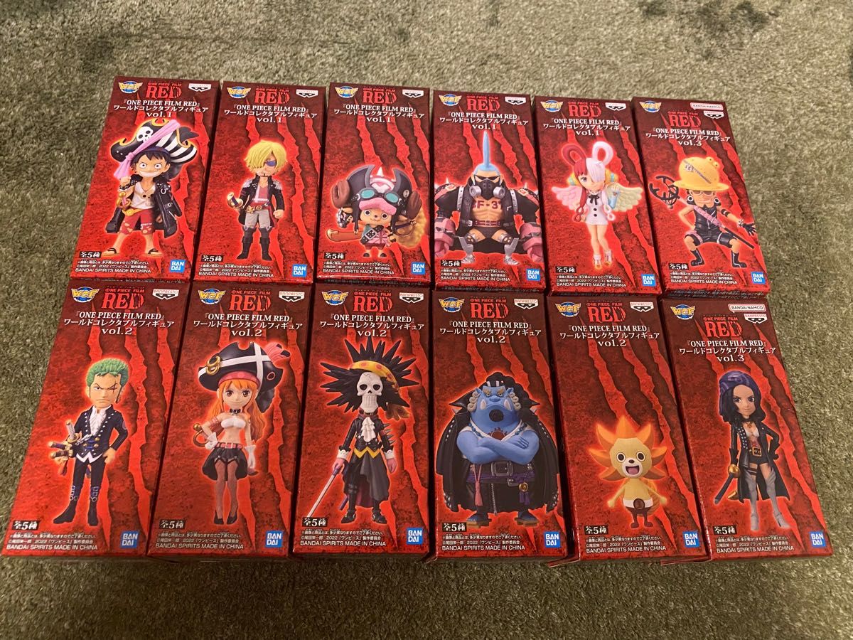 ONE PIECE film RED ワーコレ 麦わらの一味フルコンプ 12個セット www
