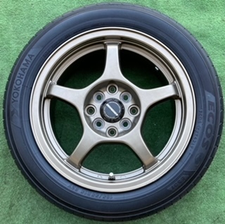 230303-01 YOKOHAMA ECOS ES-31 ラジアルタイヤ+A-TECH SCHNEDER 15inch Wheel PASSO/FIT/CUBE/bB など_画像3