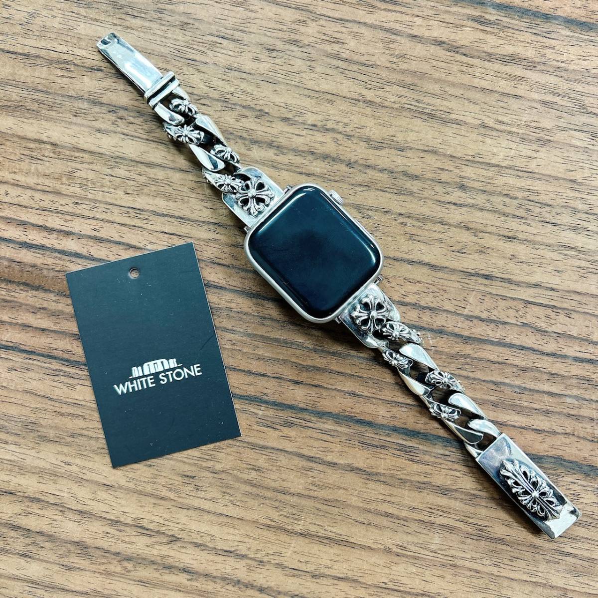 WHITESTONE ウォッチブレスレット Apple Watch用 for Apple Watch シルバー925 Silver プレートタイプ 重厚感 ウォッチブレス シルバー925