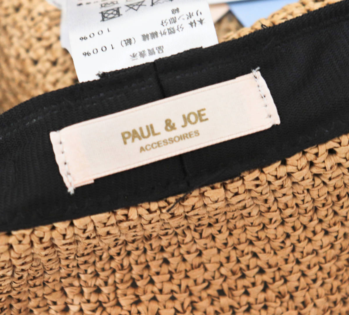 《PAUL &amp; JOE ポールアンドジョー》新品 春夏 花柄リボン ストローハット 麦わら帽子 サマーハット 折りたたみ可能 S~M(56~57) A7707