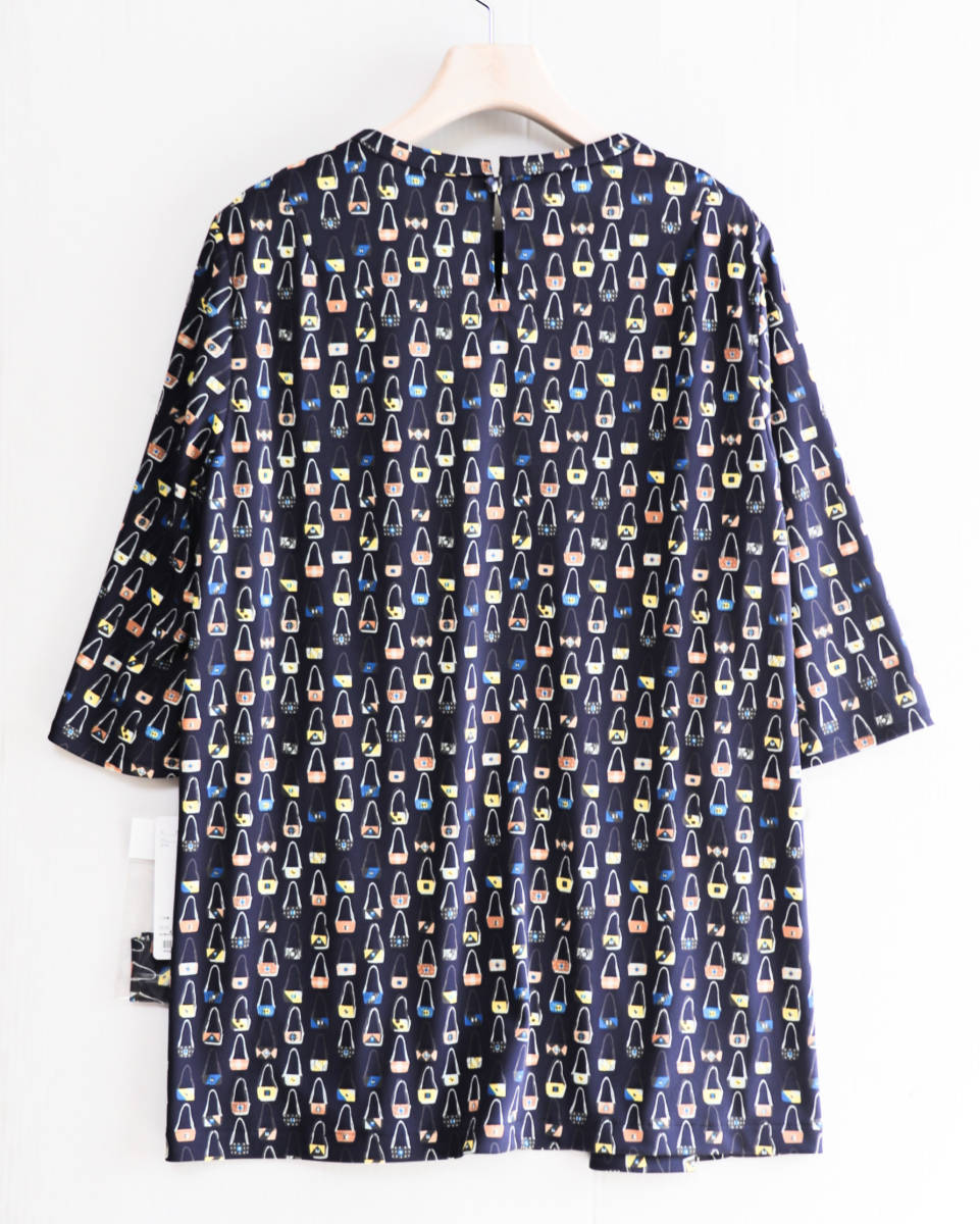 Leilian レリアン》新品 定価40,700円 薄手サラサラ生地 バッグ総柄