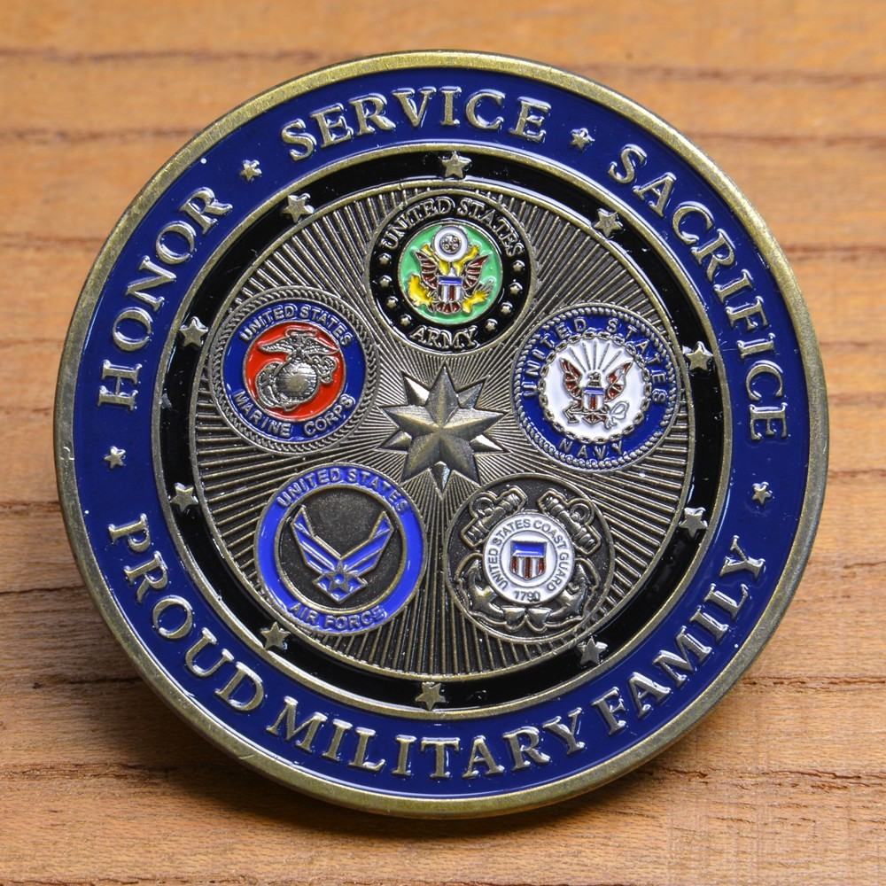 Вызов монете Эмблема Американская Мемориальная Мемориальная Медаль Армейская оборона.