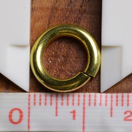 丸カン 真鍮 クラフトパーツ 線径2.5mm [ 13mm ] ハンドメイド アクセサリーパーツ ブラス レザークラフト_画像3