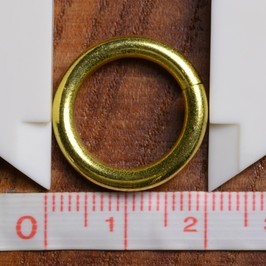 丸カン 真鍮 クラフトパーツ 線径3mm [ ナチュラル / 20mm ] ハンドメイド アクセサリーパーツ ブラスの画像3