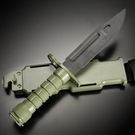  training knife M9bayo net sheath attaching [ olive gong b] gun . Raver plastic M16 scabbard belt loop 