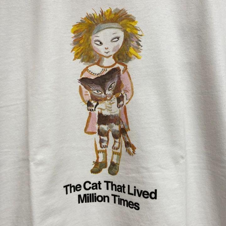 グラニフ　小さな女の子ととらねこ　100万回生きたねこ コラボ 長袖Tシャツ　M_画像3