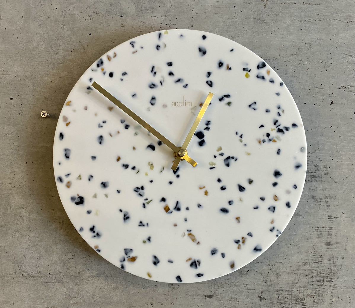 Terrazzo wall clock(検 テラゾー,人工大理石,ビンテージ,ミッドセンチュリー,イームズ,50's,60's,ジョージネルソン,umbra,パントンの画像1