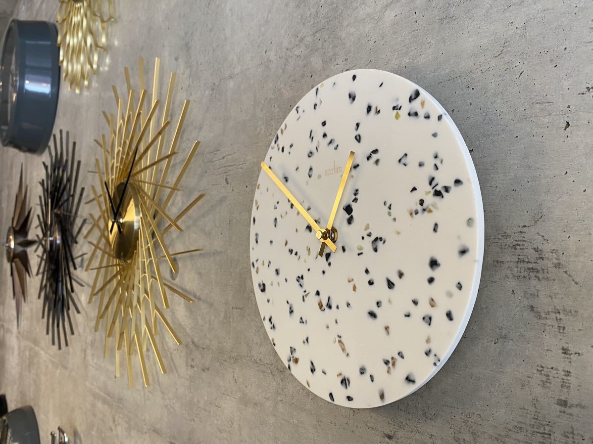 Terrazzo wall clock(検 テラゾー,人工大理石,ビンテージ,ミッドセンチュリー,イームズ,50's,60's,ジョージネルソン,umbra,パントンの画像3