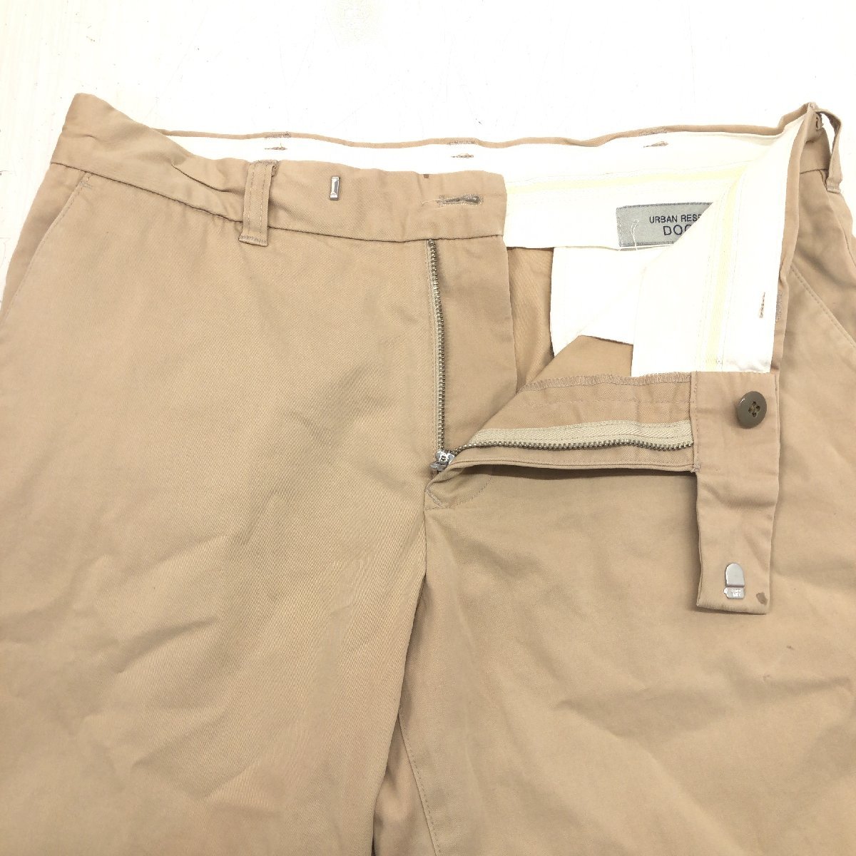 *URBAN RESEARCH DOORS Urban Research стрейч брюки-чинос 38 w80 бежевый сделано в Японии внутренний стандартный товар мужской джентльмен 