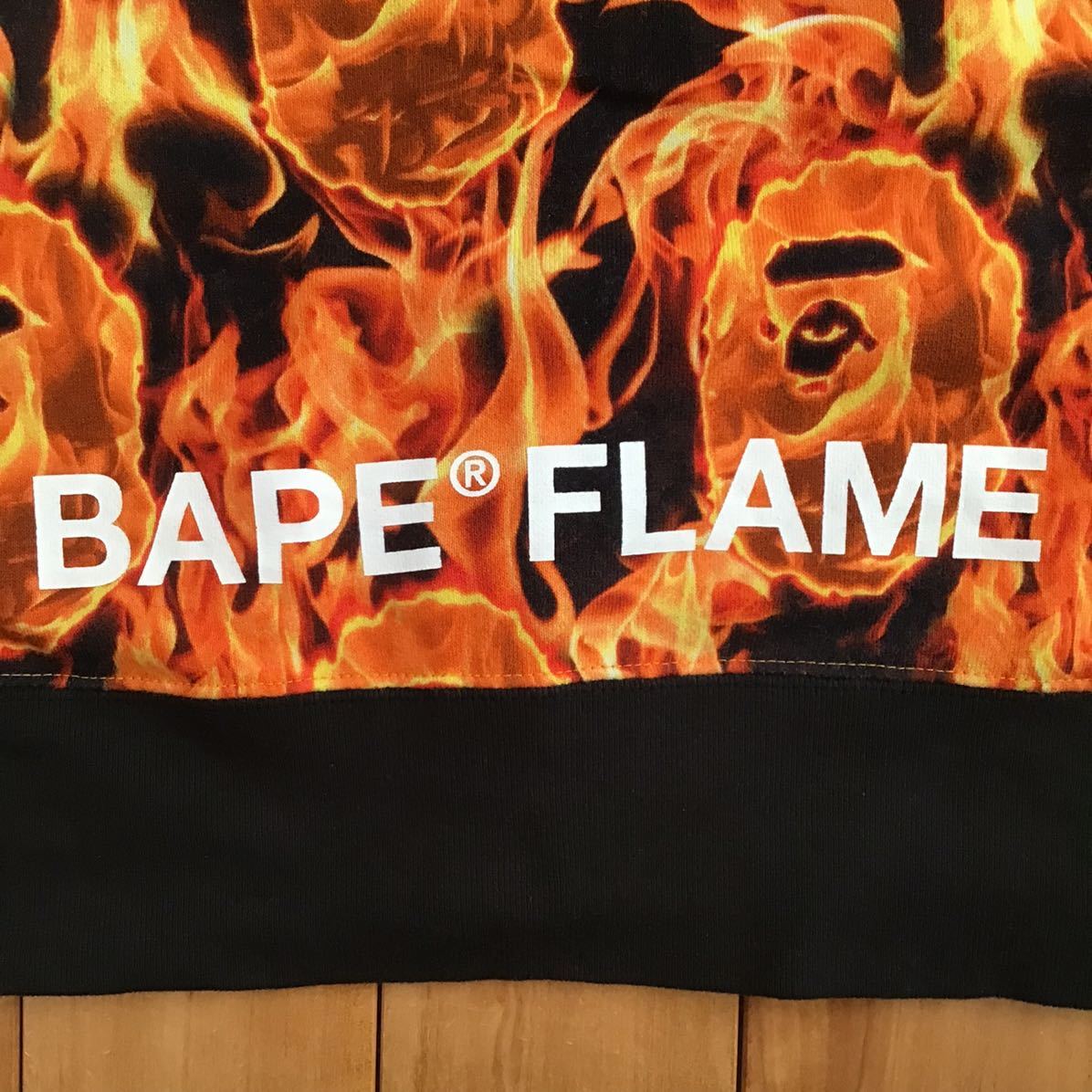 ★XL★ BAPE FLAME フルジップ パーカー a bathing ape BAPE fire full zip hoodie エイプ ベイプ アベイシングエイプ mz0_画像3