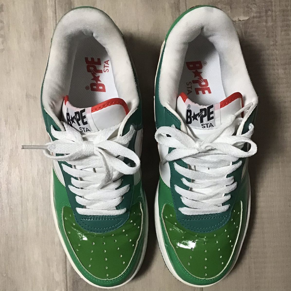 BAPESTA エナメル スニーカー 7up color 26cm US8 a bathing ape BAPE