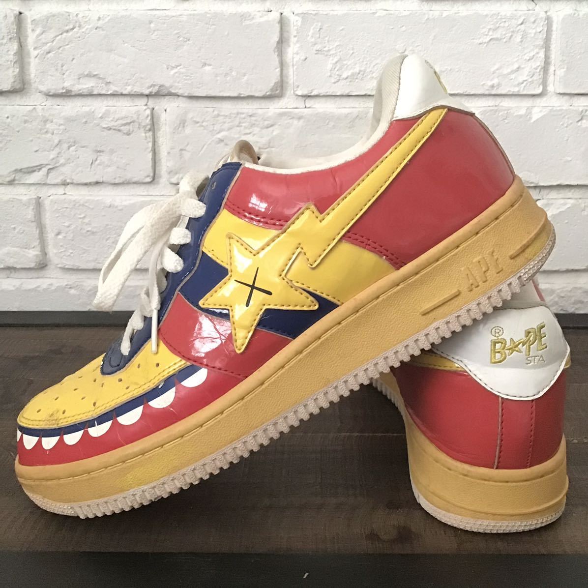 KAWS CHOMPERS BAPESTA 27.5cm US9.5 a bathing ape BAPE STA shoes sneakers カウズ エイプ ベイプ ベイプスタ スニーカー NIGO w3