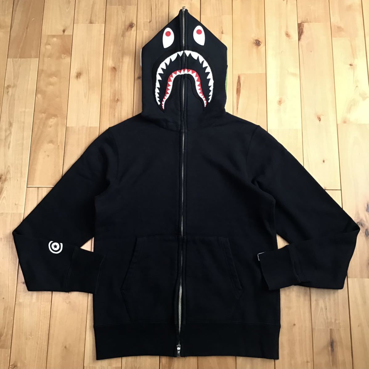 WGM シャーク パーカー Mサイズ ブラック shark full zip hoodie a