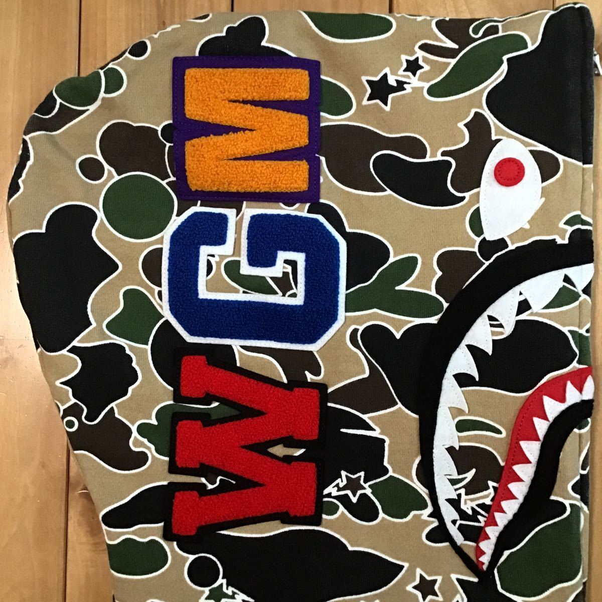 Sta camo Shark Parker L size shark full zip hoodie a bathing ape BAPE Ape Bape A Bathing Ape psyche camouflage z575