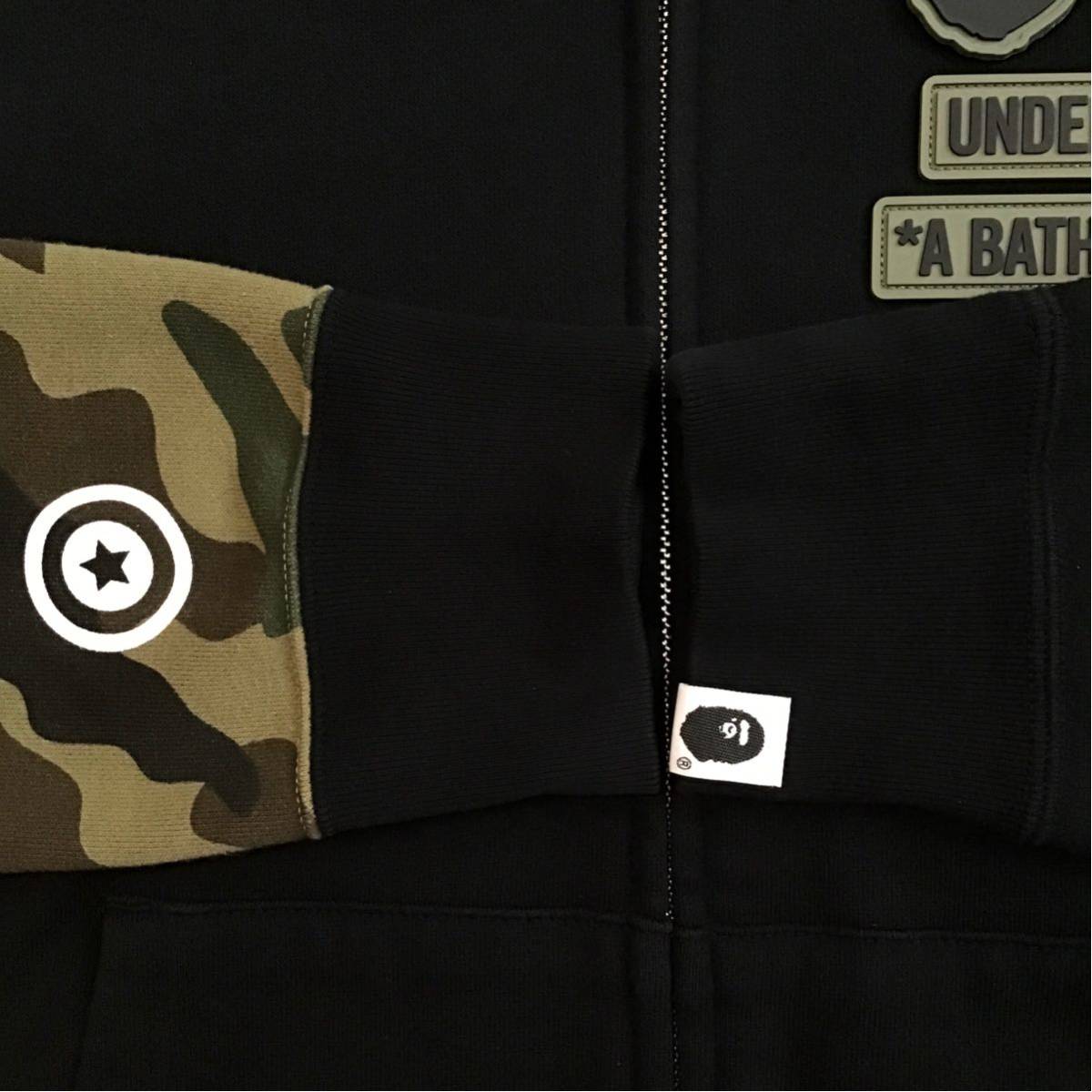 Undefeated × BAPE シャーク パーカー Mサイズ shark full zip hoodie a bathing ape エイプ ベイプ アンディフィーテッド 迷彩 i85_画像7