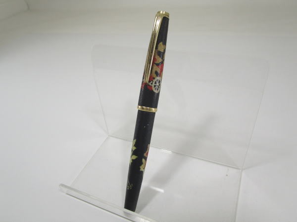 # platinum fountain pen peace pattern leather brass pen .K18 # control number 82