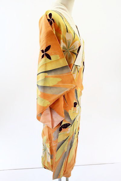 【着物フィ】アンティーク　長襦袢　可愛い　大正ロマン レトロ　kimono　仕立上がり　正絹　日本　13035_画像3