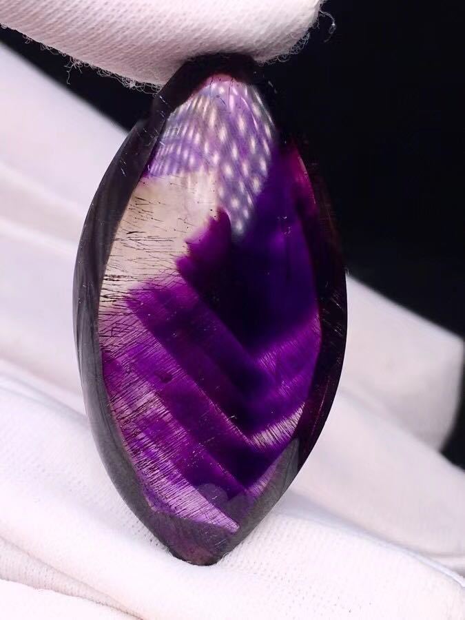 高級】パープルルチルクォーツ リング 18.2*14.3mm