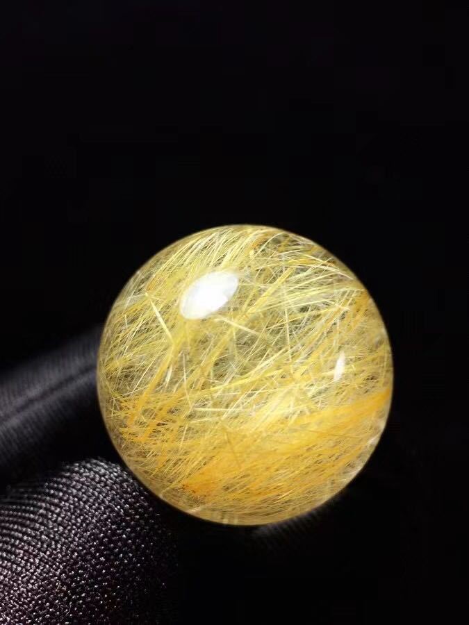 ⭐︎【天然】ゴールド ルチル クオーツ 丸玉 23.1mm | labiela.com