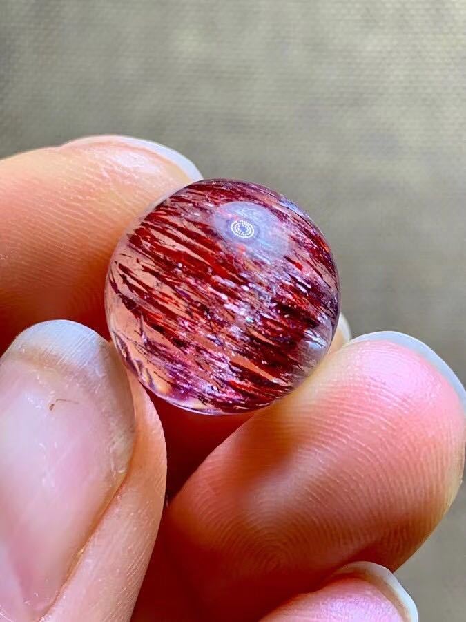 高級】レッドルチル スーパーセブン 丸玉 15.2mm-
