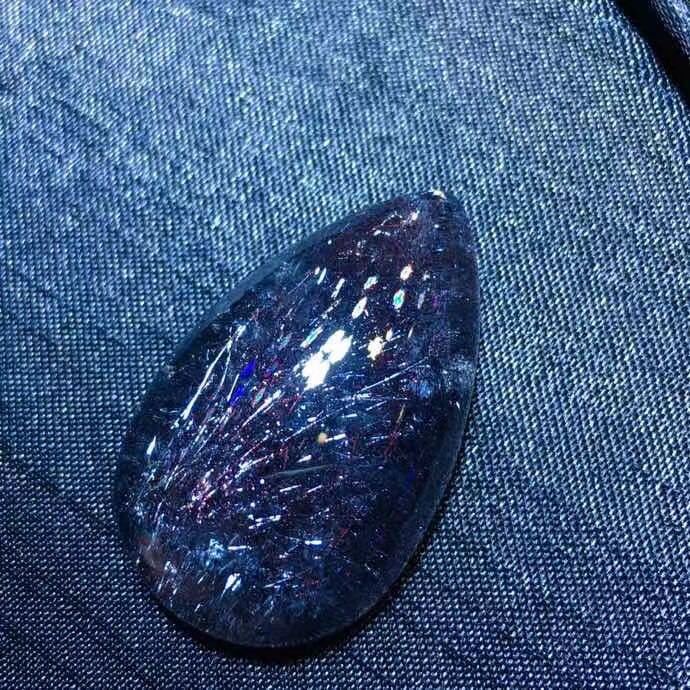 高級】パープルルチルクォーツ ルース 37.8x23.2mm | www.bigapple.in