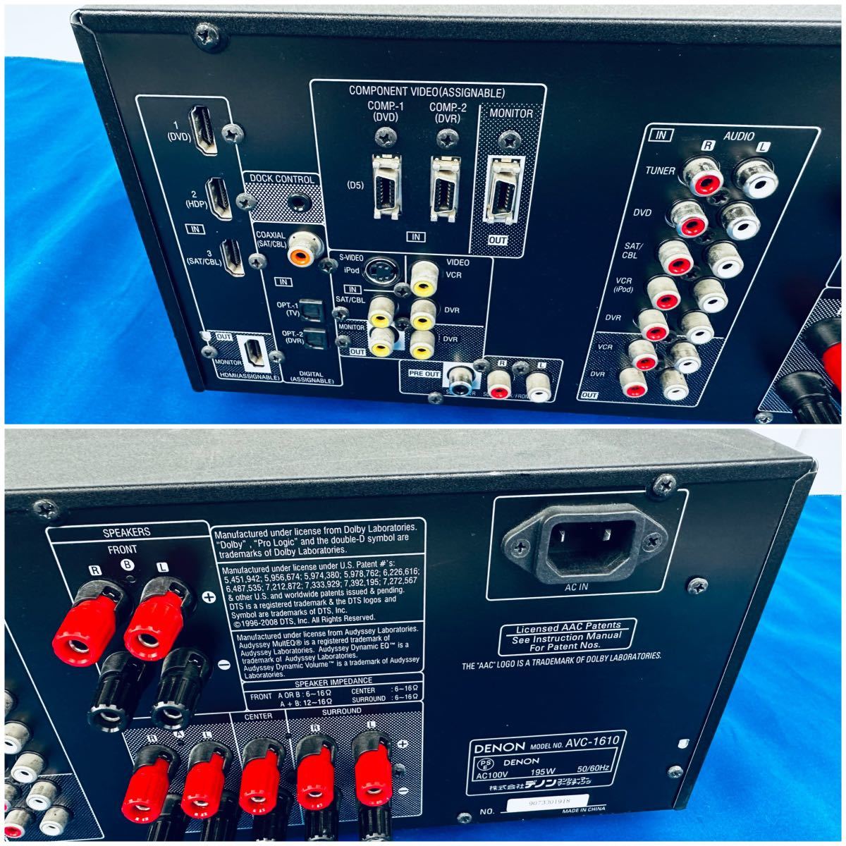 軽量+ストレッチ性+吸水速乾 【リモコン新品♪】DENON デノン AVアンプ