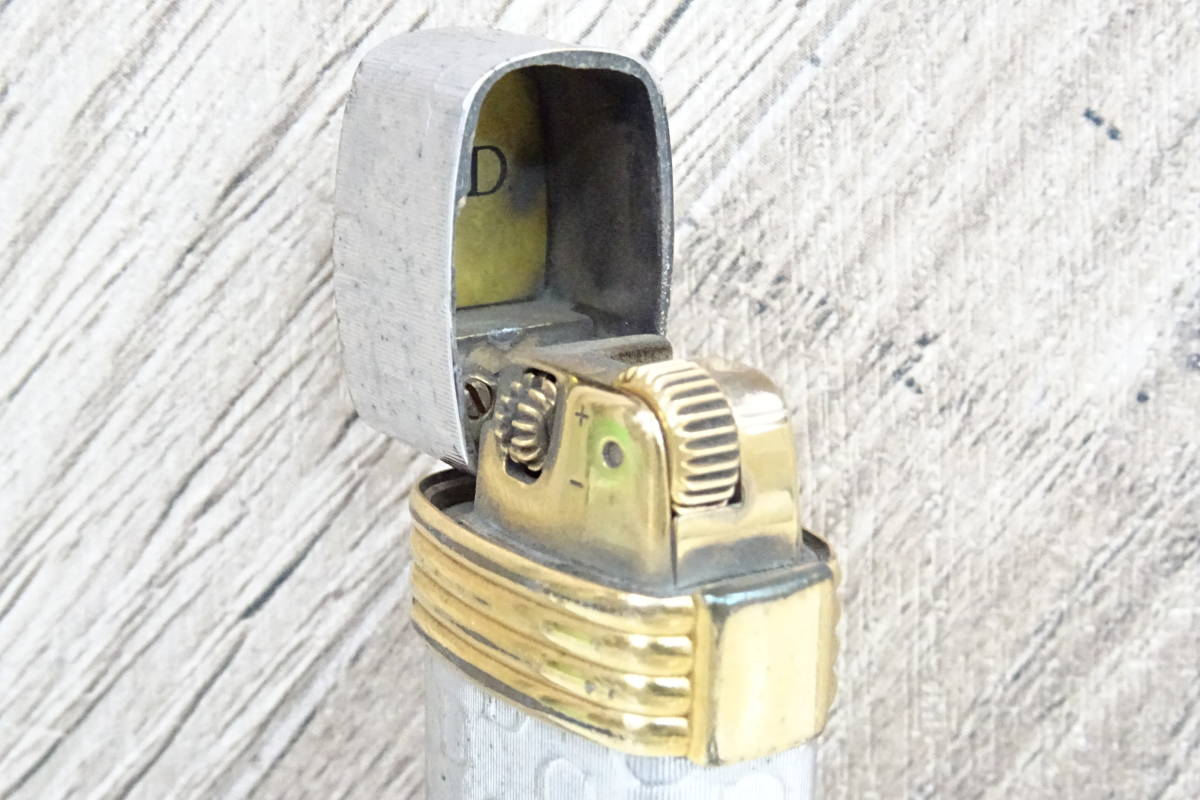 [K水戸03003FY] Christian Dior クリスチャンディオール ガスライター ゴールドカラー シルバーカラー_画像5