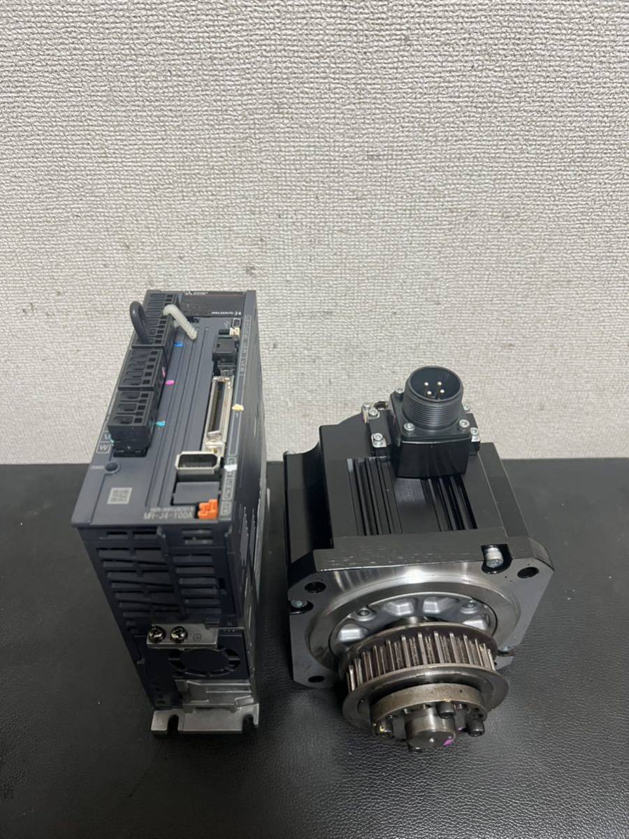 未確認」MITSUBISHI 三菱 MR-J4-100Aアンプ/HG-SR102サーボモータ