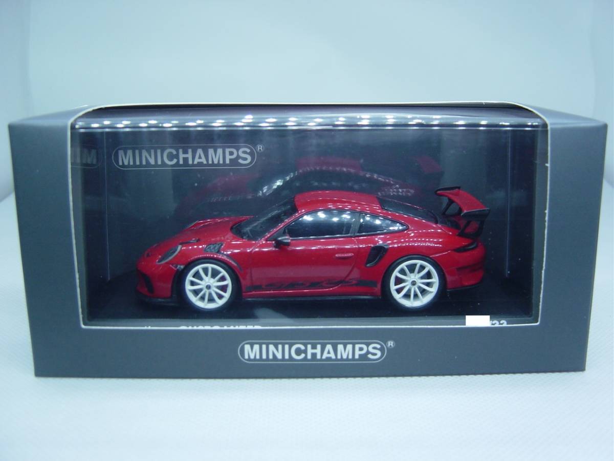 送料350円～ MINICHAMPS car.tima別注 1/43 Porsche 911 (991 Ⅱ) GT3 RS indishrot/Red weiβ ポルシェ 限定33pcs シリアルナンバー入り