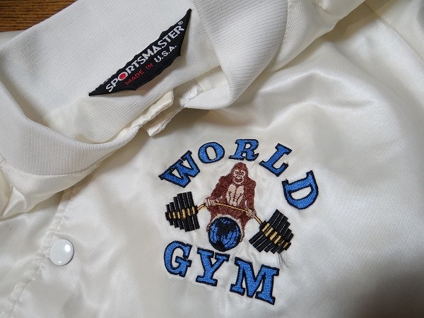 2024ファッション 80年代 ビンテージ USA製 WORLD GYM ワールドジム