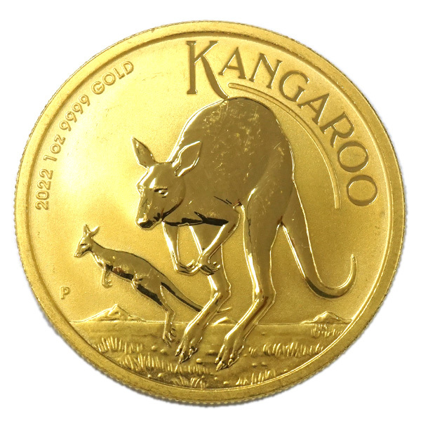 A/美品】 カンガルー 金貨 純金 1オンス 1oz 2022年 オーストラリア