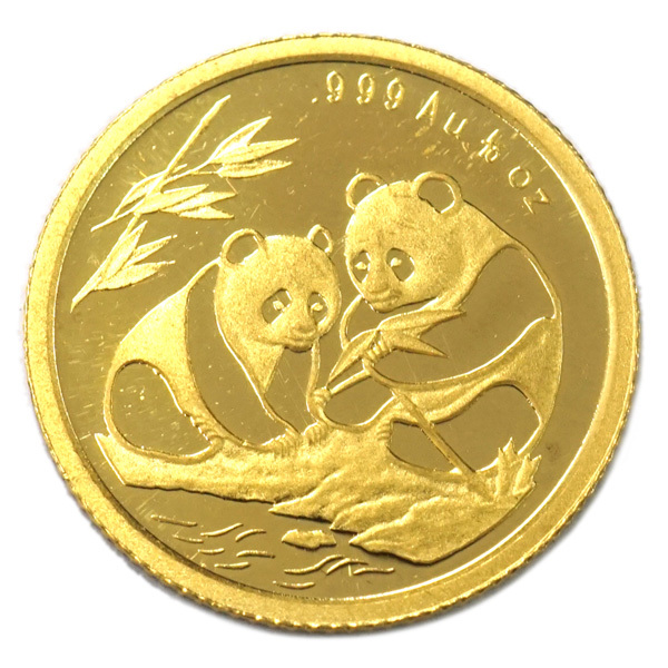 【AB/使用感小】 パンダ 純金 メダル コイン 1/10オンス 1992年 中日邦交正常化20周年記念 金貨 24金 K24