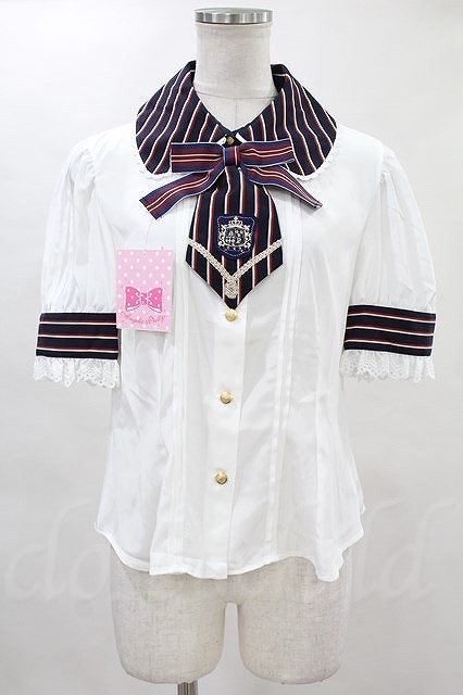 【特別送料無料!】 Angelic Pretty University半袖ブラウス 23-03-15-045h-1-BL-AP-L-NS-ZH トップス 【特別送料無料!】 Angelic Pretty University半袖ブラウス 23-03-15-045h-1-BL-AP-L-NS-ZH トップス