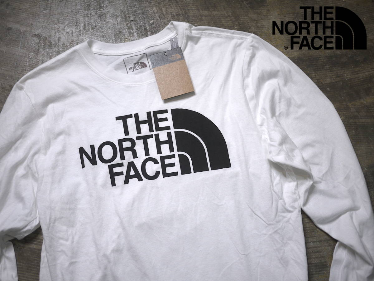 最新モデル 新品 海外限定 XXL/THE NORTH FACE ノースフェイス ハーフドーム ロンT ビッグプリント 長袖 Tシャツ / HALFDOME ホワイトの画像1