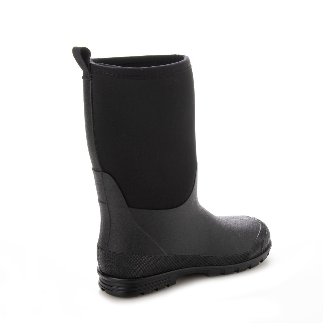 新品『21077-BLK-170』17cm　ジュニア用レインシューズ/ネオプレンレインブーツ、クロロプレン素材長靴、雨靴